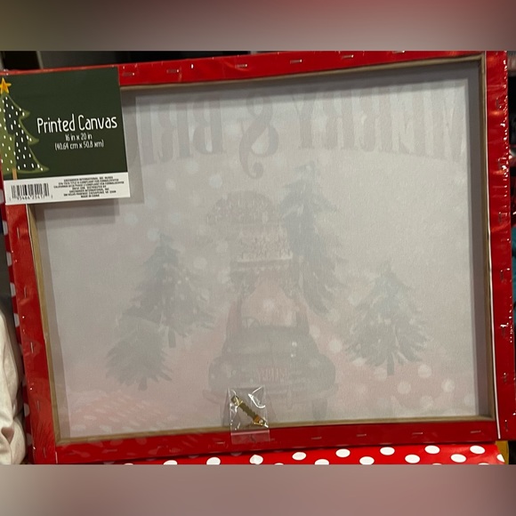 New “Merry & Bright” Gnome Printed Canvas Was Art 16 in x 20 in - Picture 8 of 10